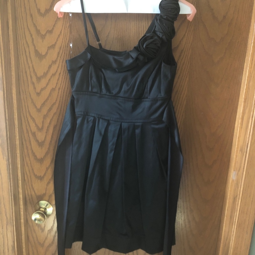 One shoulder little black dress